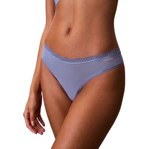 Calvin Klein Microfiber Stretch with Lace Thong